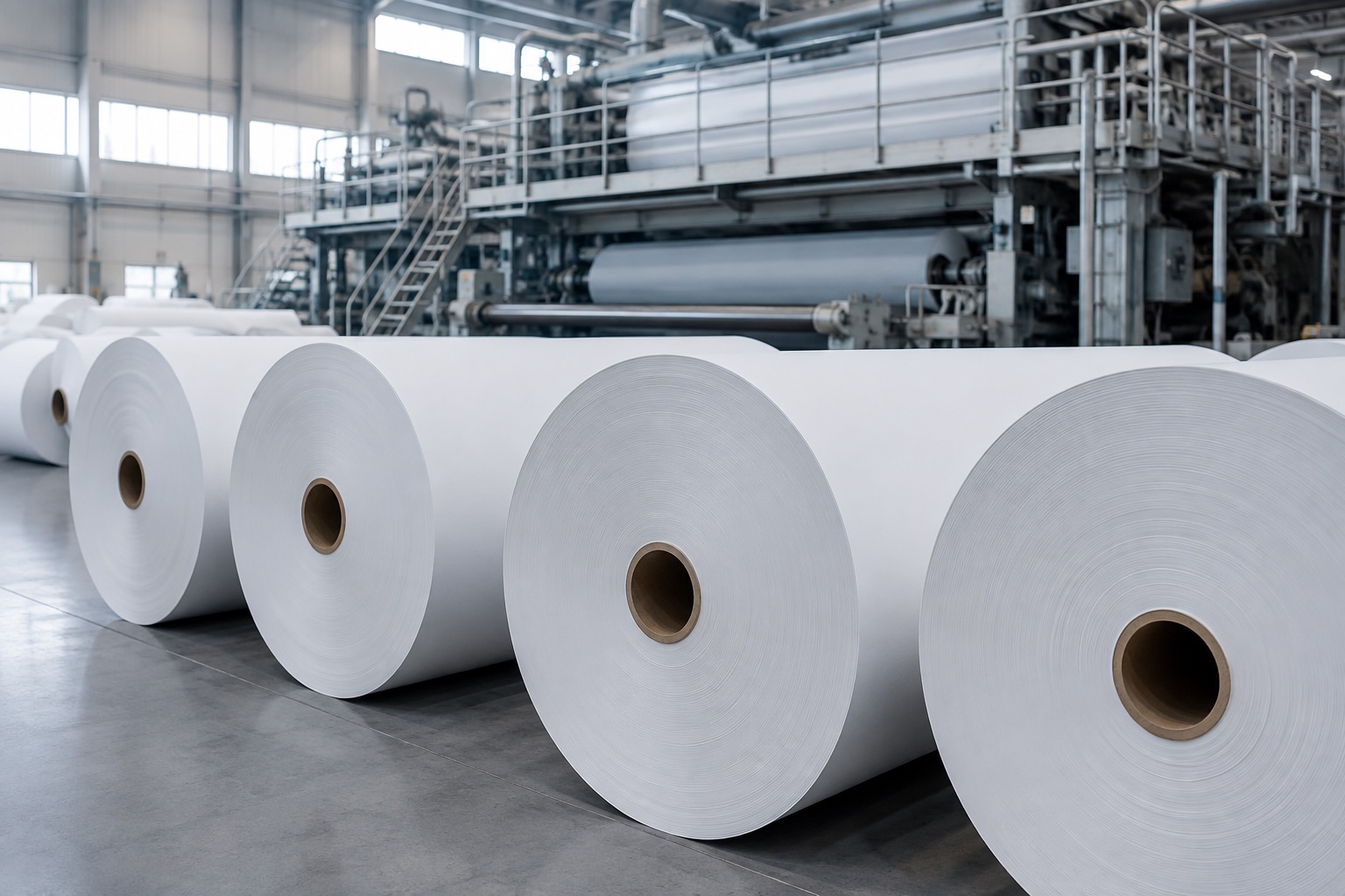 Paper & textiles industry illustration